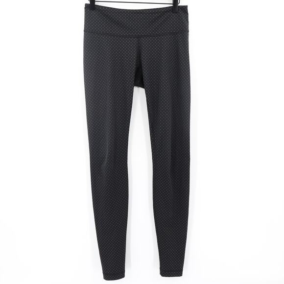 Lululemon Women's Wunder Under Leggings Teeny Grey Dots / Black Sz 6 - Picture 1 of 6